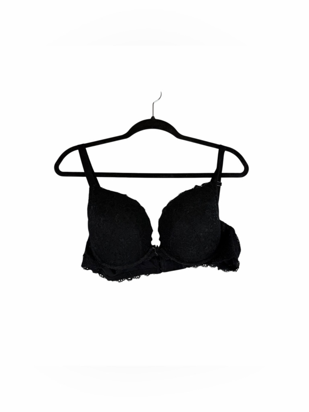 Lane Bryant Cacique Black Lace Plunge Bra Size 40C